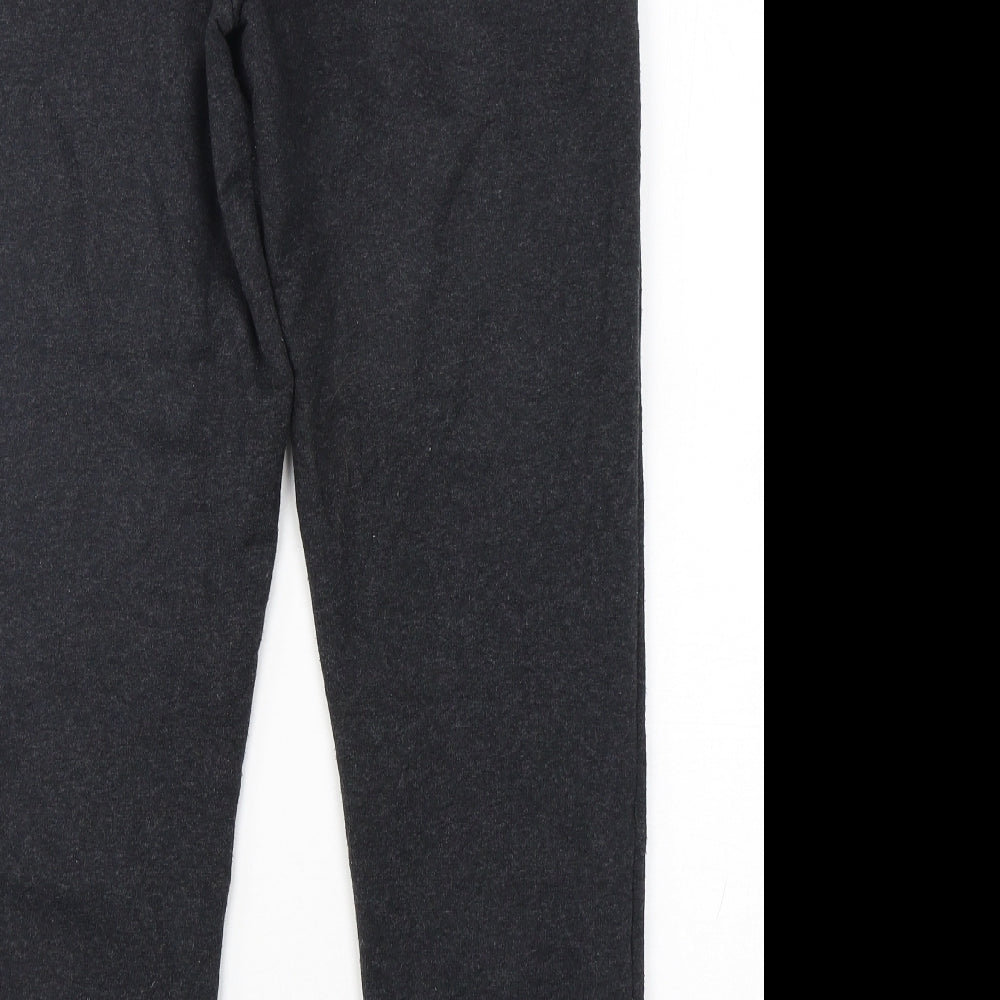 PRETTYLITTLETHING Womens Grey  Cotton Sweatpants Trousers Size 6 L30 in Regular
