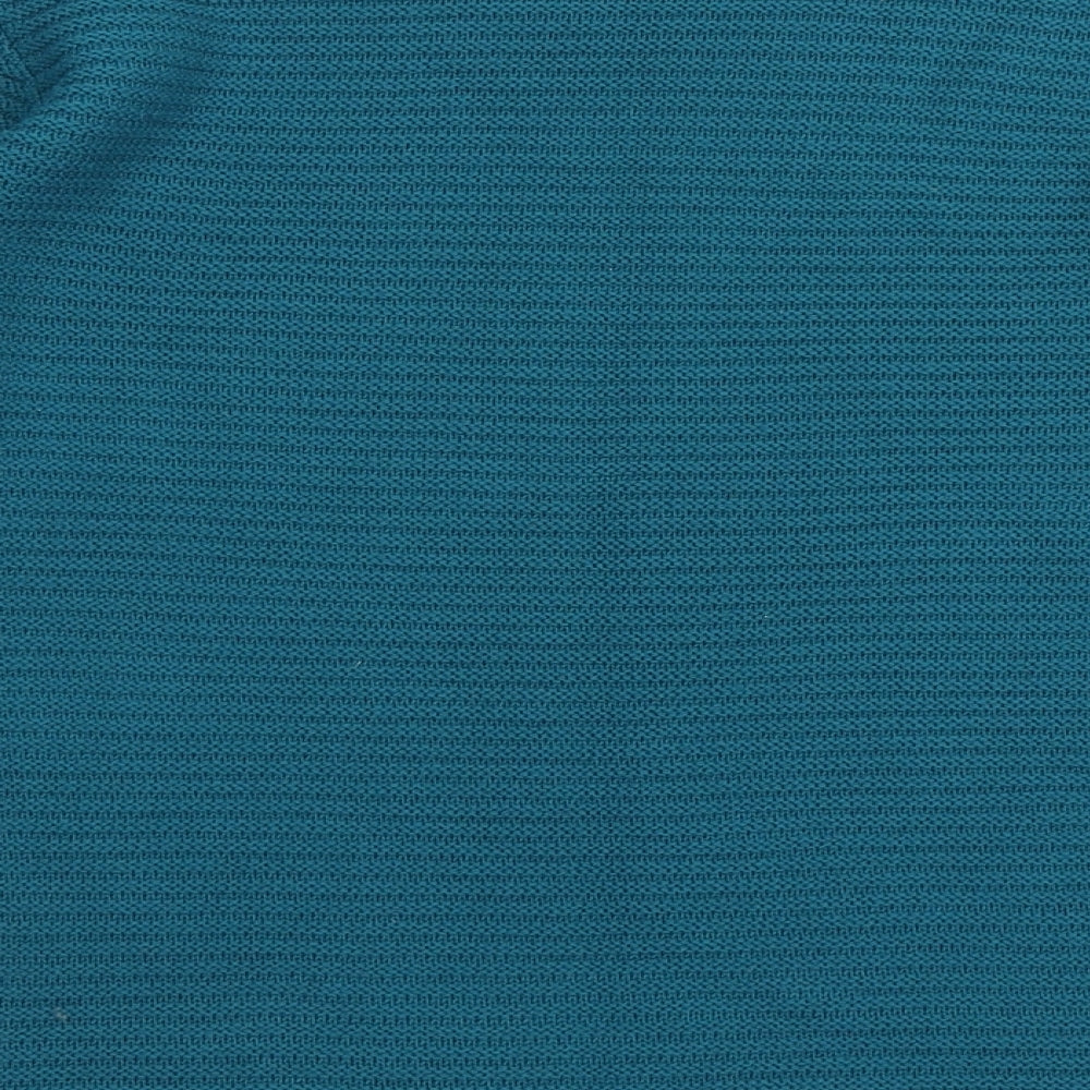 IY Womens Blue Scoop Neck  Acrylic Pullover Jumper Size S