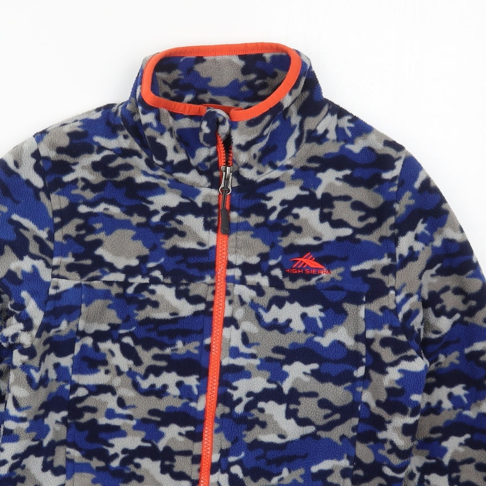 High Sierra Boys Blue Camouflage  Jacket  Size L  Zip