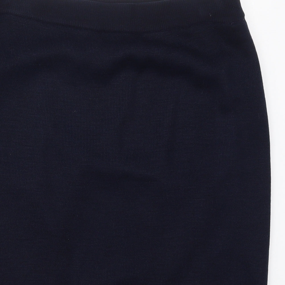 St Michael Womens Blue  Acrylic Straight & Pencil Skirt Size 12
