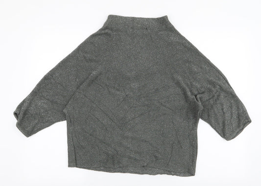 NEXT Womens Green High Neck  Viscose Pullover Jumper Size 8