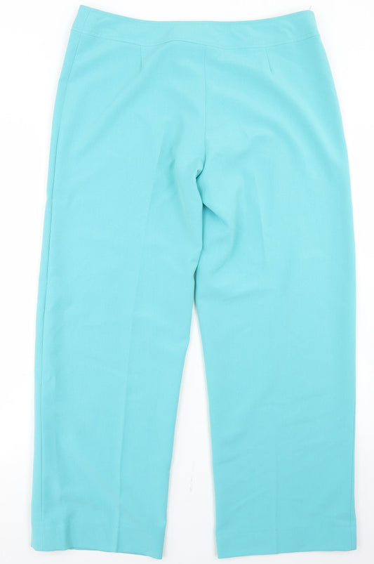 Gerard Womens Blue  Polyester Dress Pants Trousers Size 14 L27 in Regular Button