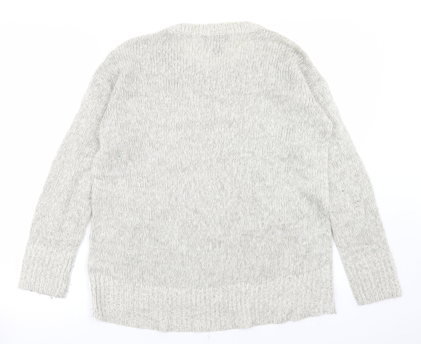 New Look Womens Beige Crew Neck  Acrylic Pullover Jumper Size S