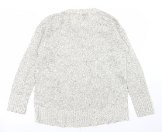 New Look Womens Beige Crew Neck  Acrylic Pullover Jumper Size S