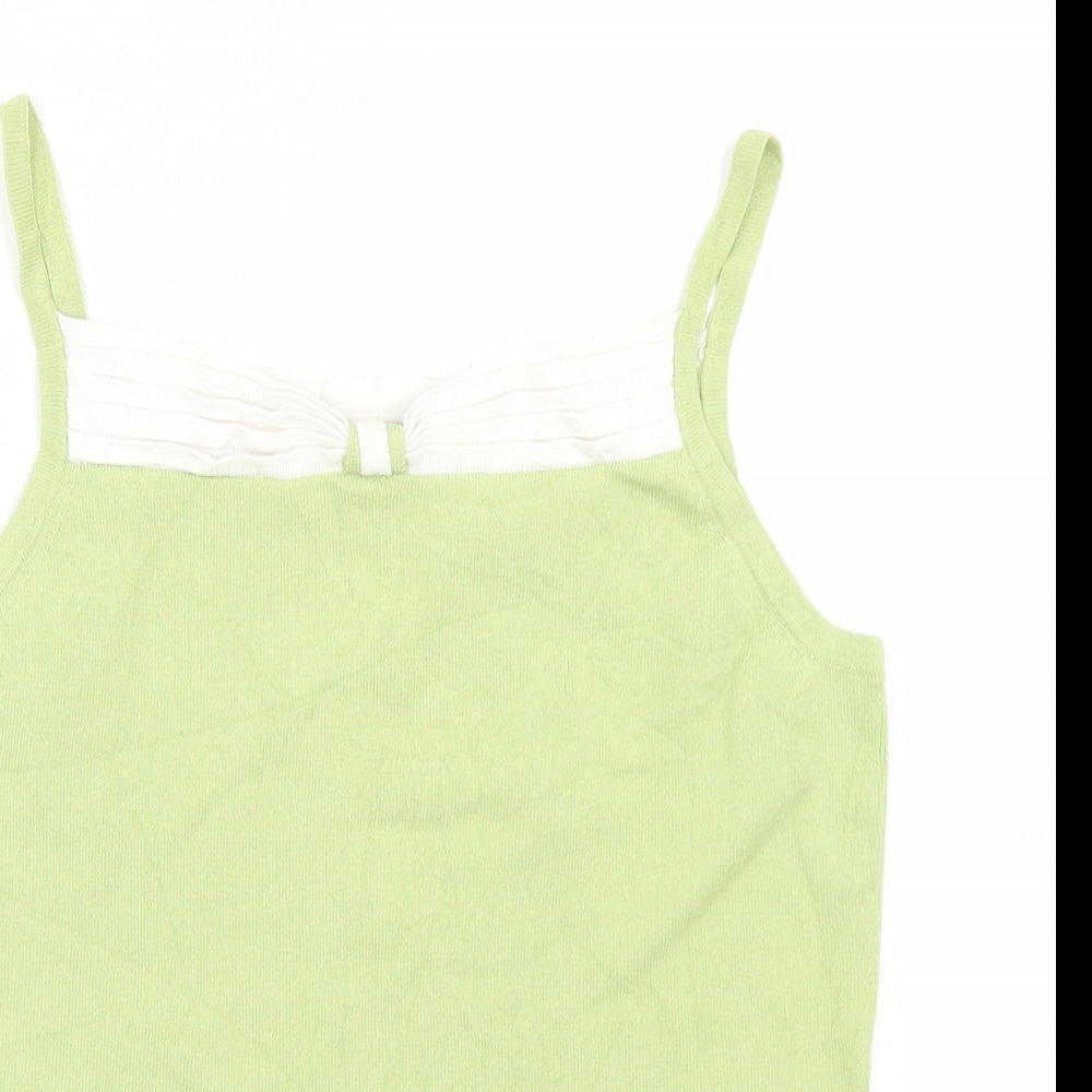 CMD Womens Green  Viscose Camisole T-Shirt Size 12 Square Neck