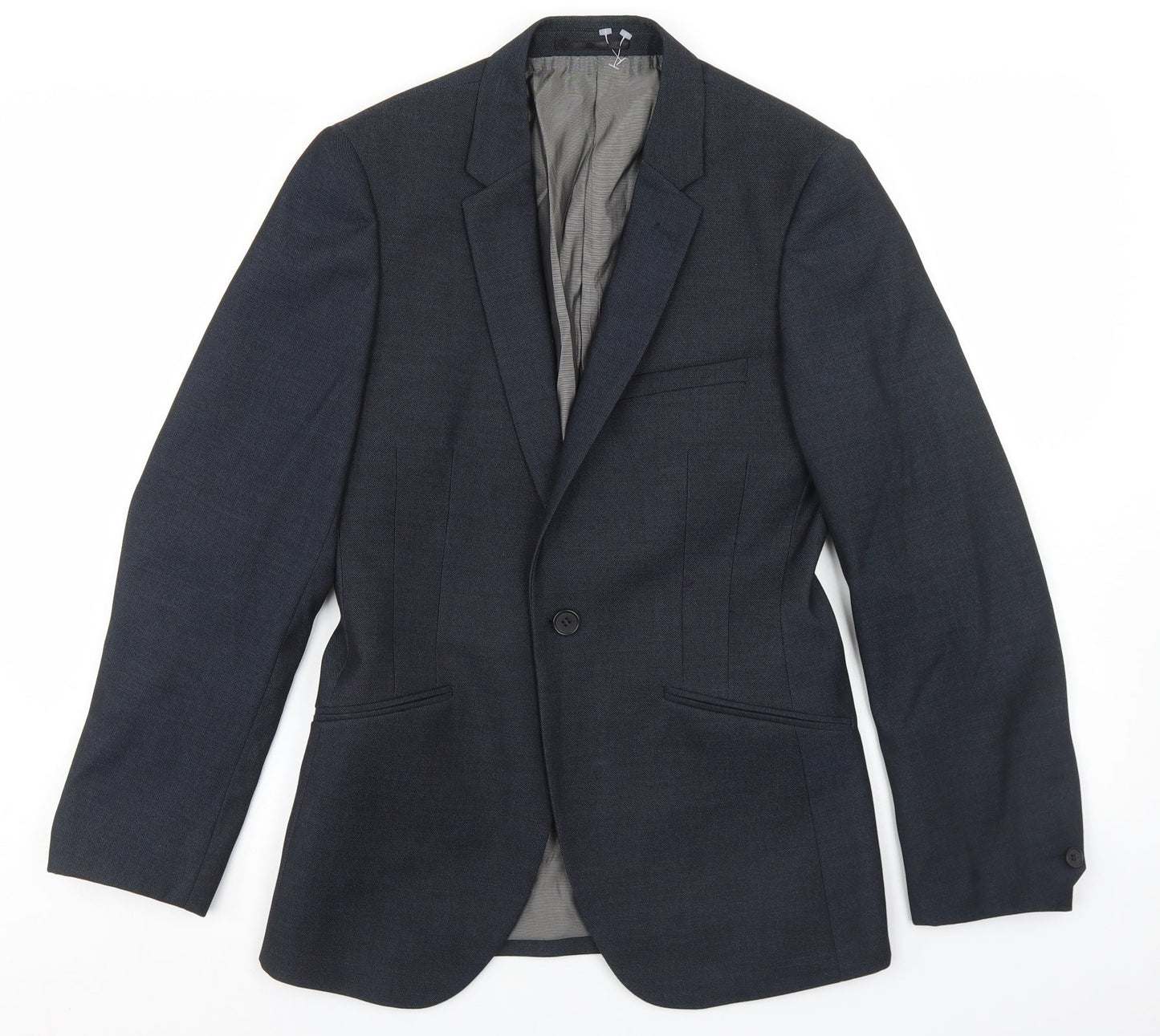 OneSix5ive Mens Blue  Polyester Jacket Blazer Size 34
