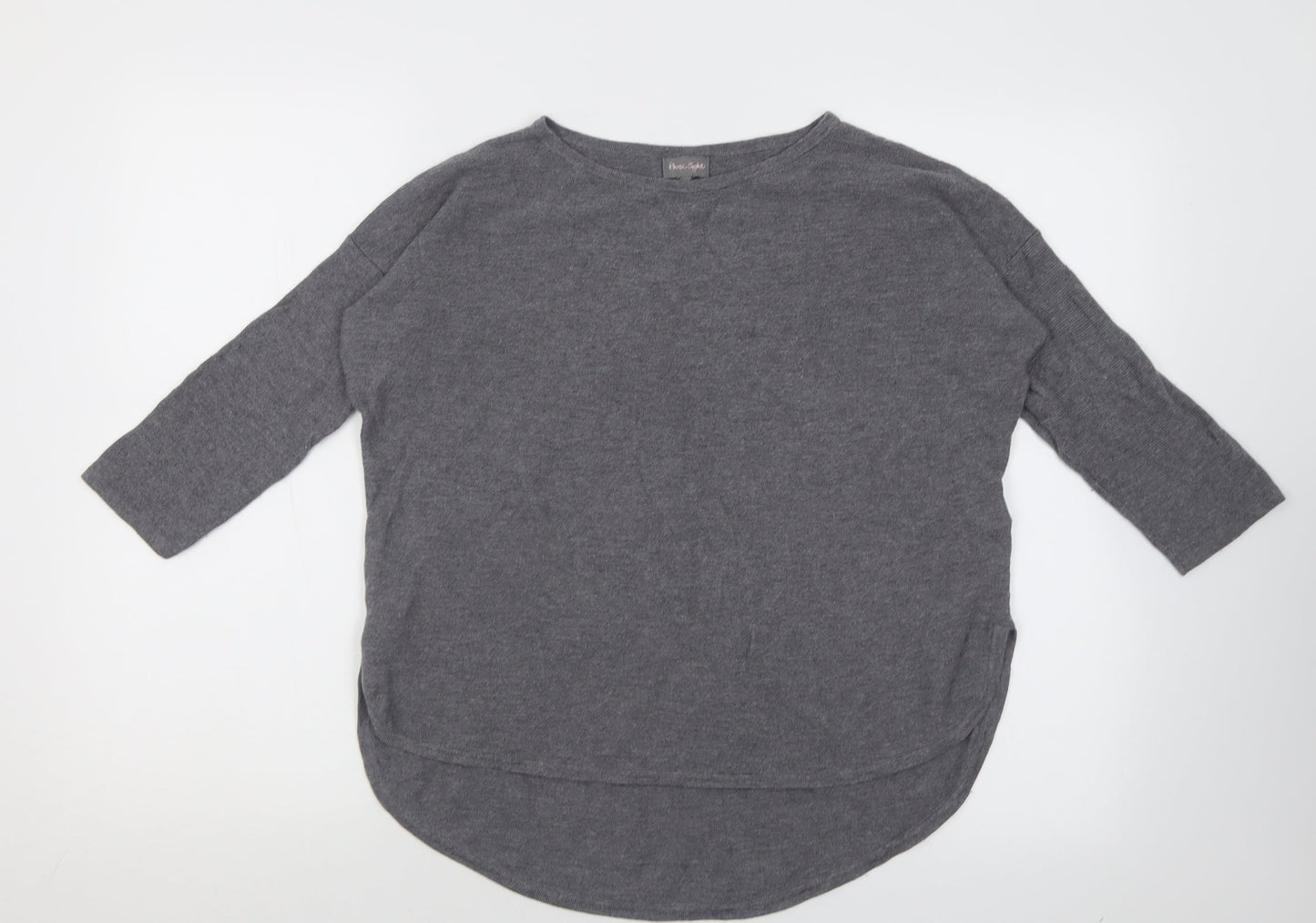 Phase Eight Womens Grey Crew Neck  Viscose Pullover Jumper Size S