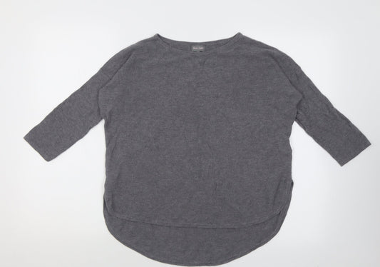 Phase Eight Womens Grey Crew Neck  Viscose Pullover Jumper Size S