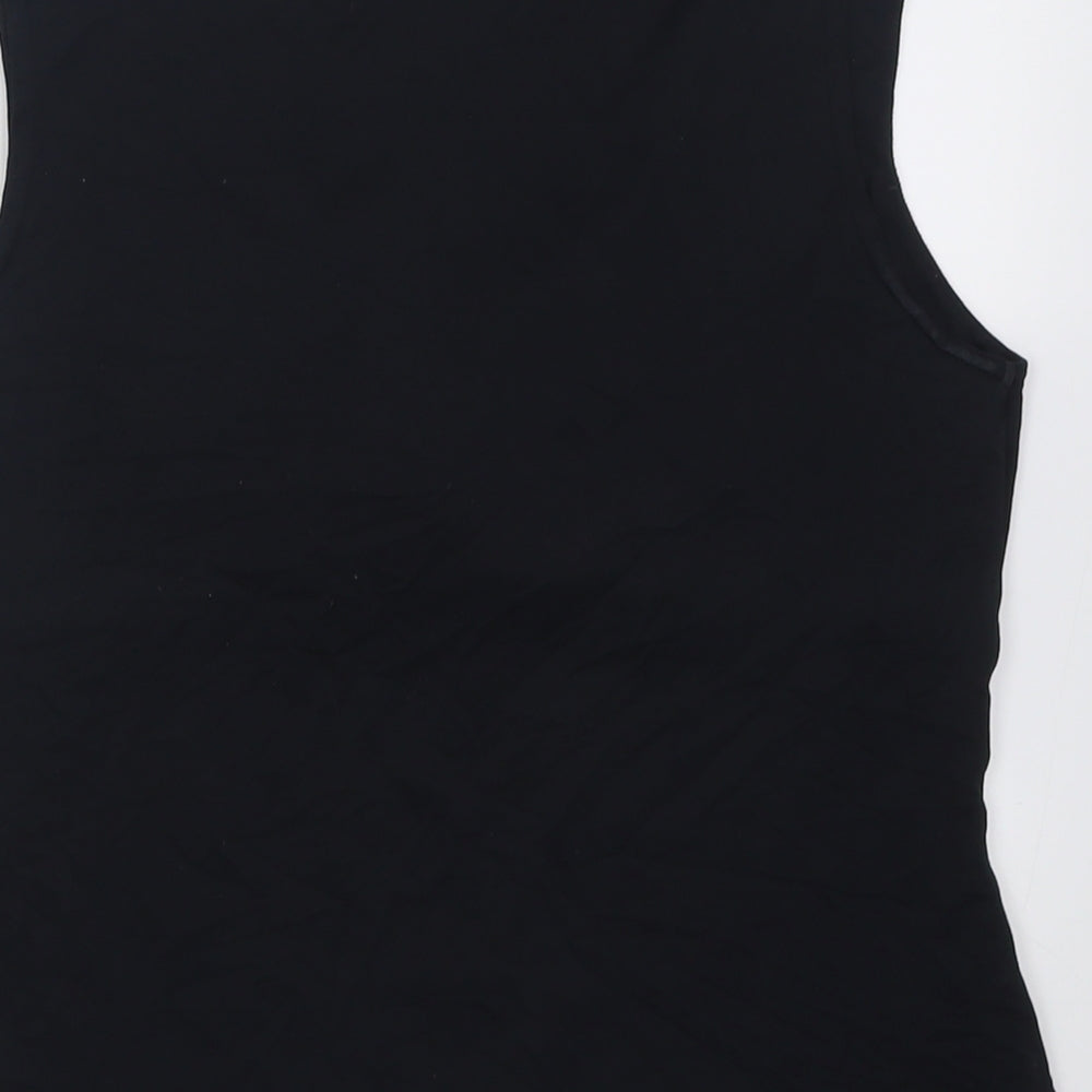 Oasis Womens Black  Polyamide Basic Tank Size 14 V-Neck