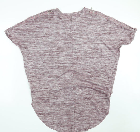 New Look Womens Purple  Cotton Pullover Sweatshirt Size M