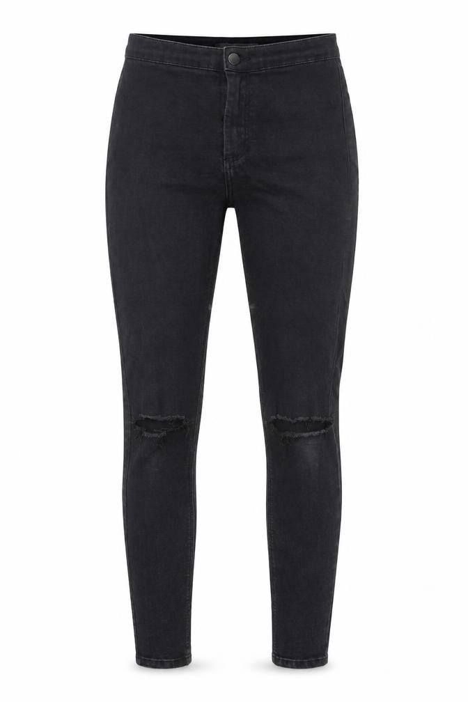 Topshop Womens Black  Cotton Skinny Jeans Size 28 in L29 in Regular