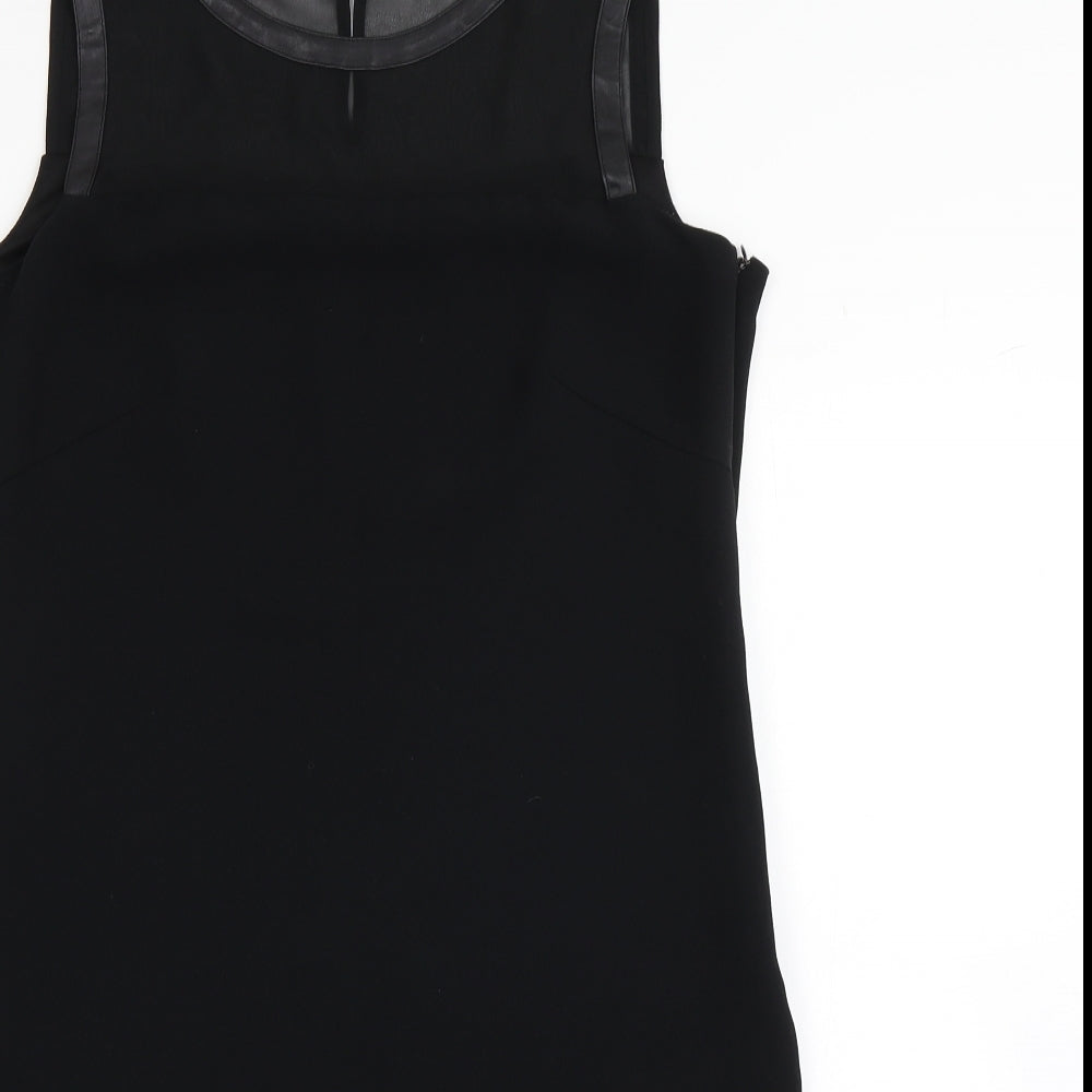 Esprit Womens Black  Polyester Fit & Flare  Size 12  Round Neck Zip