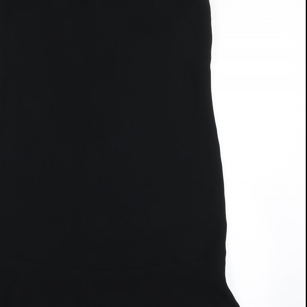Esprit Womens Black  Polyester Fit & Flare  Size 12  Round Neck Zip