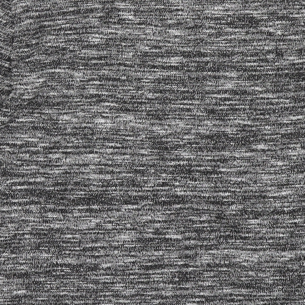 Dorothy Perkins Womens Grey  Polyester Basic T-Shirt Size 6 Round Neck