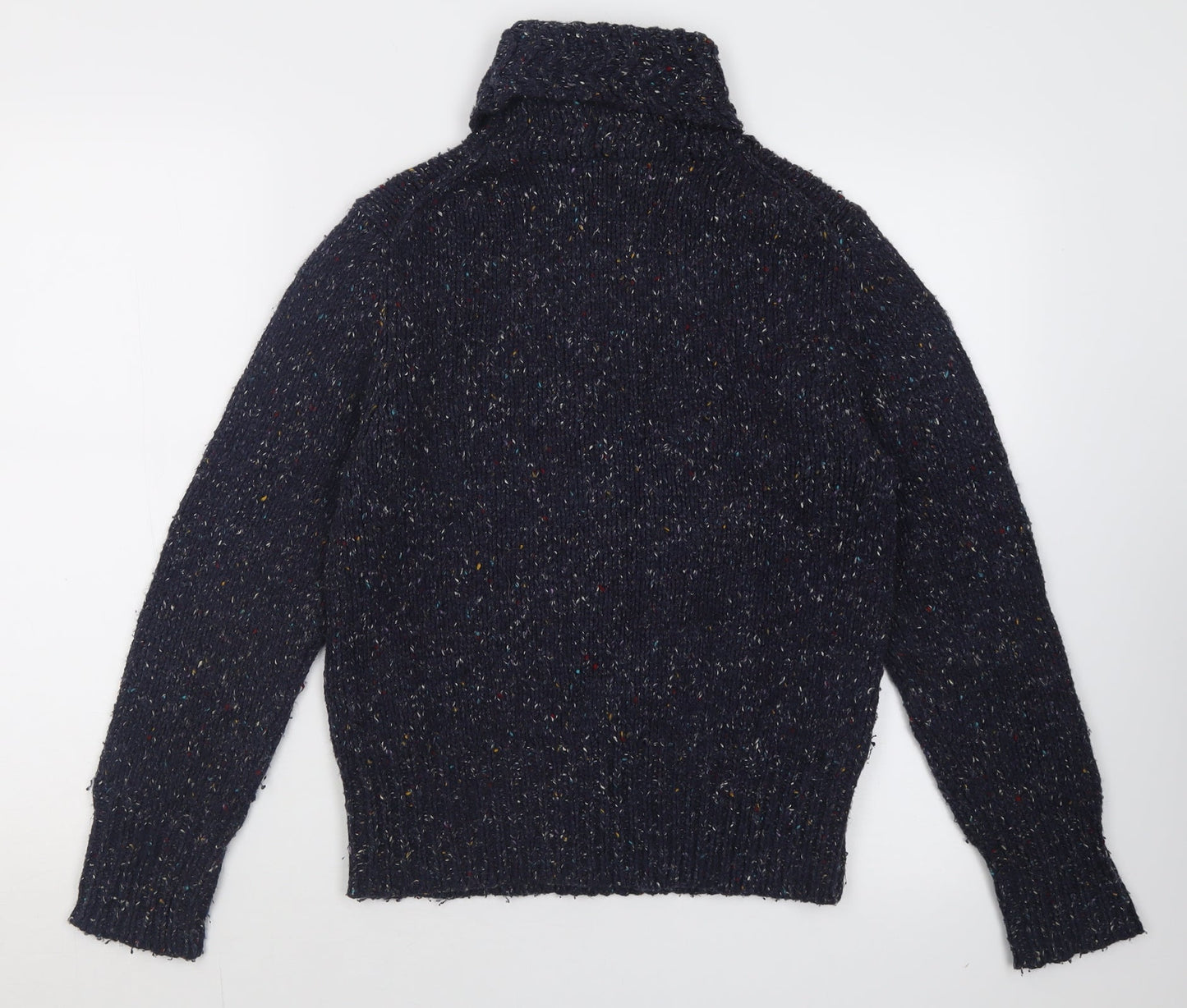U2 Womens Blue Roll Neck  Acrylic Pullover Jumper Size M