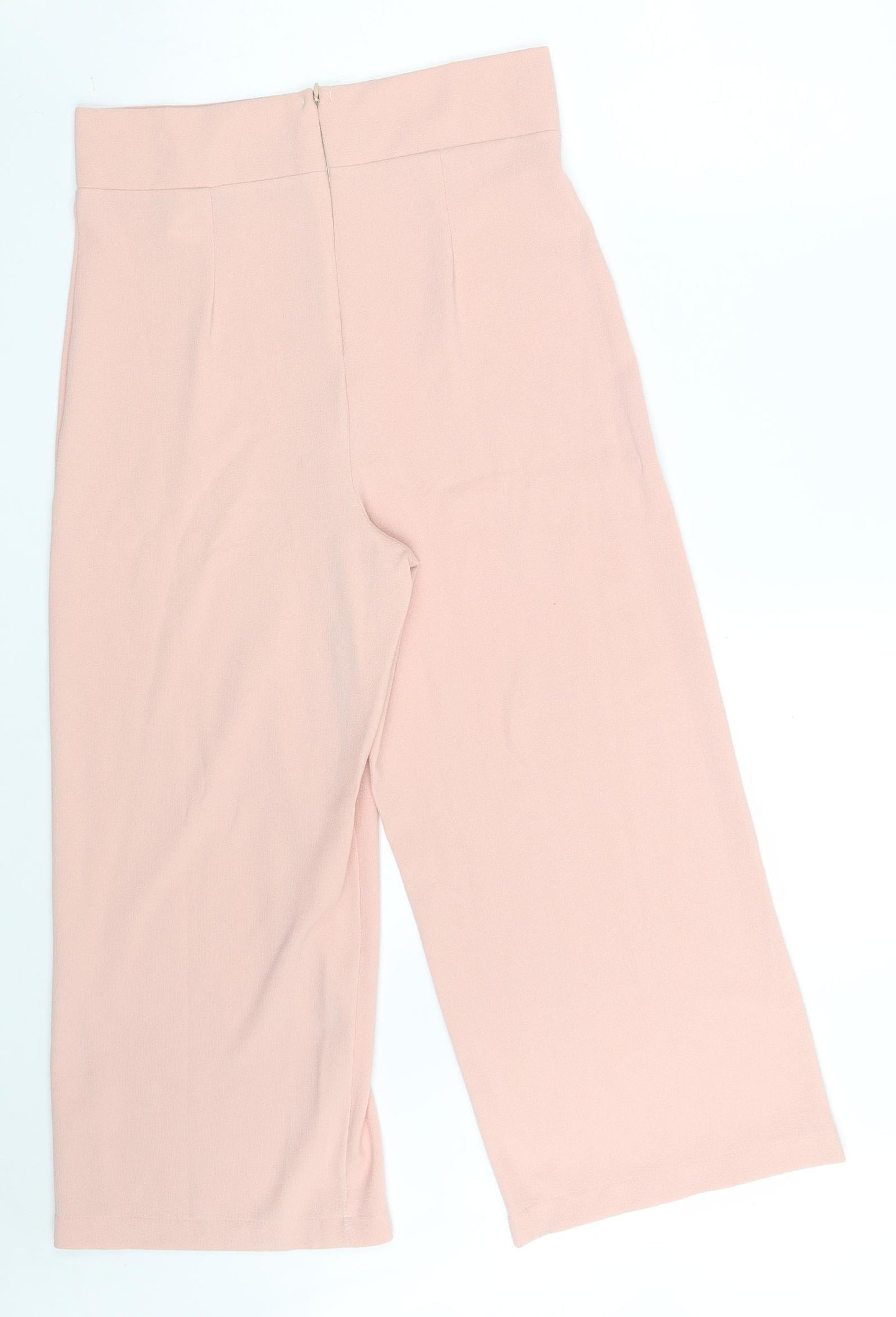 PRETTYLITTLETHING Womens Pink  Polyester Bloomer Trousers Size 10 L22 in Regular Zip