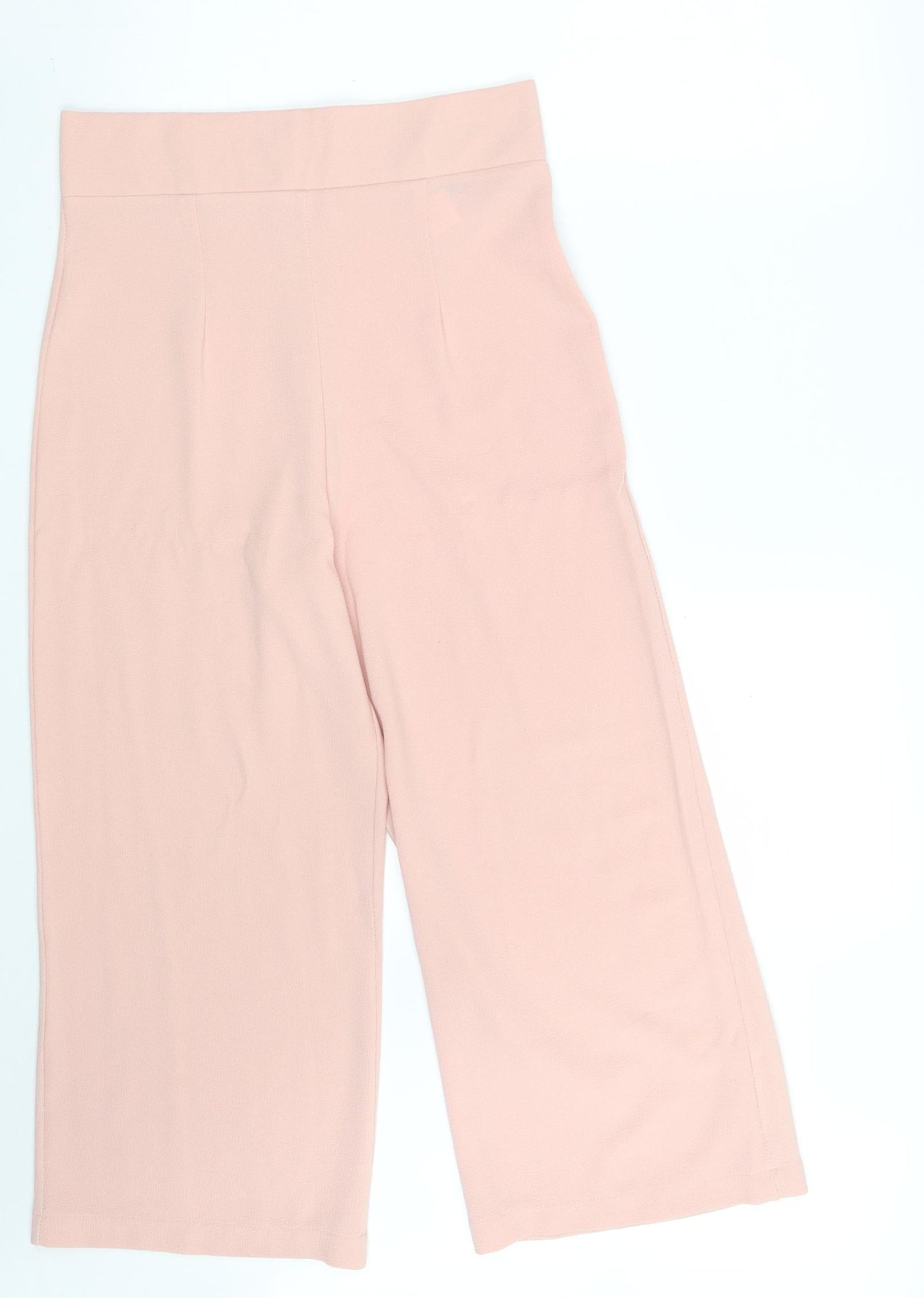PRETTYLITTLETHING Womens Pink  Polyester Bloomer Trousers Size 10 L22 in Regular Zip
