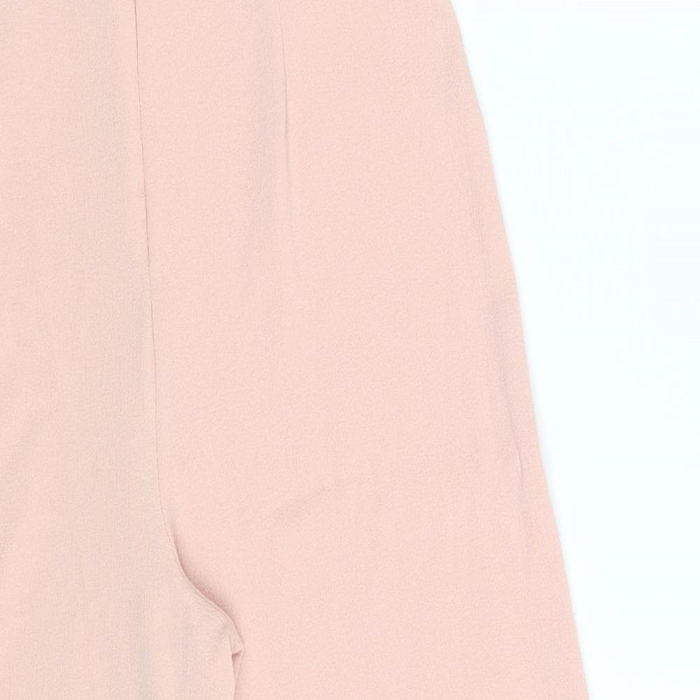PRETTYLITTLETHING Womens Pink  Polyester Bloomer Trousers Size 10 L22 in Regular Zip