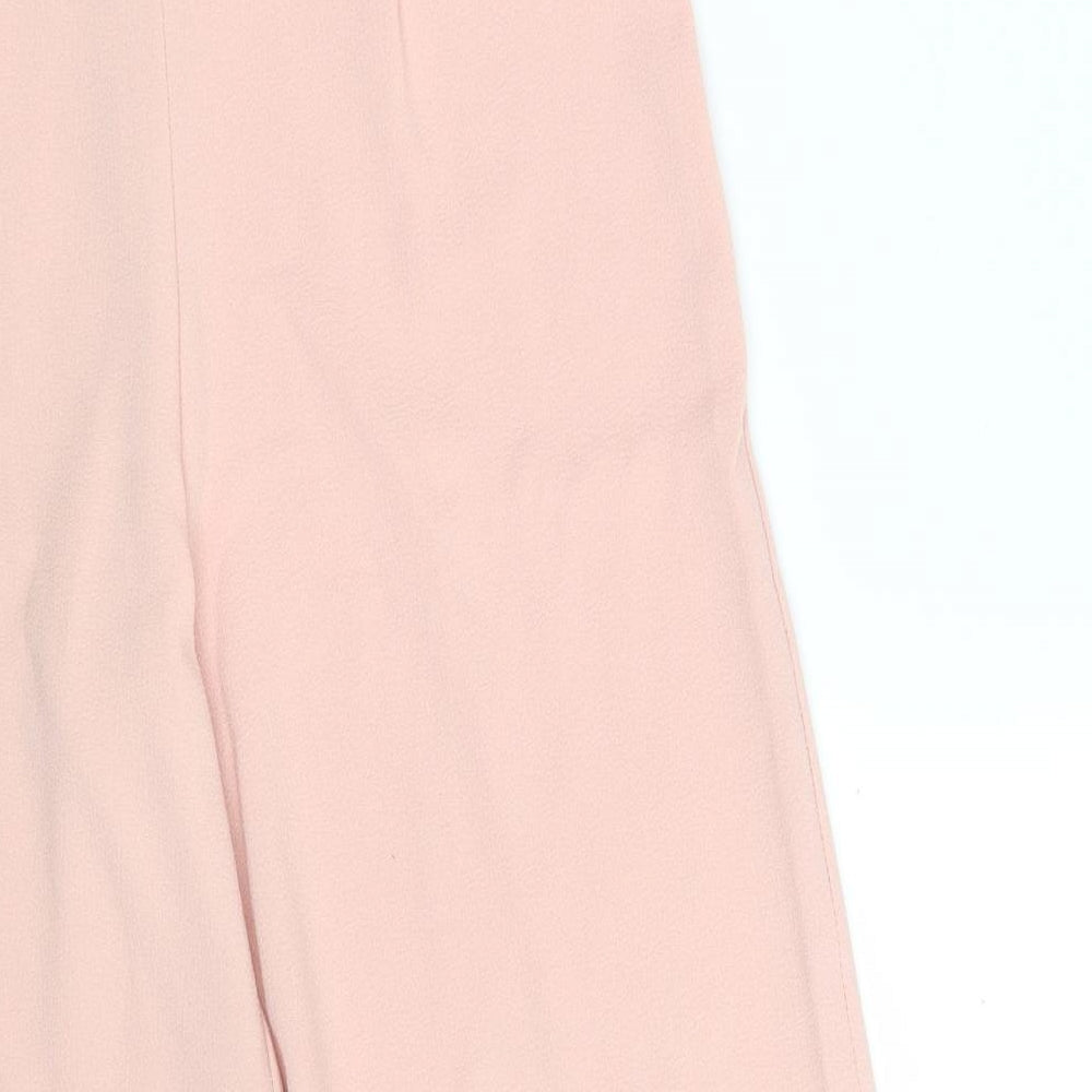 PRETTYLITTLETHING Womens Pink  Polyester Bloomer Trousers Size 10 L22 in Regular Zip