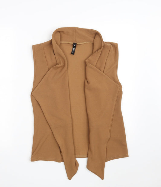 Influence Womens Brown V-Neck  Polyester Wrap Jumper Size 10