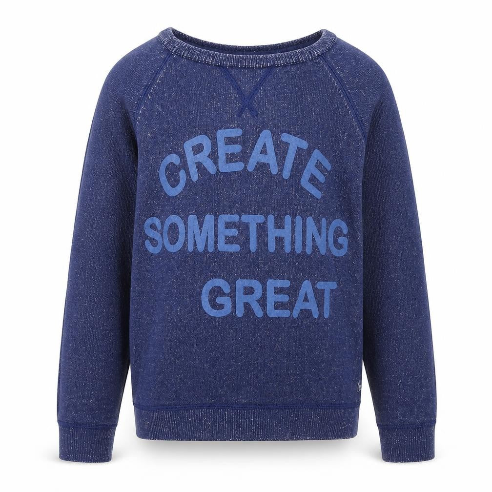 Okaidi Boys Blue  Cotton Pullover Sweatshirt Size 6 Years  Pullover