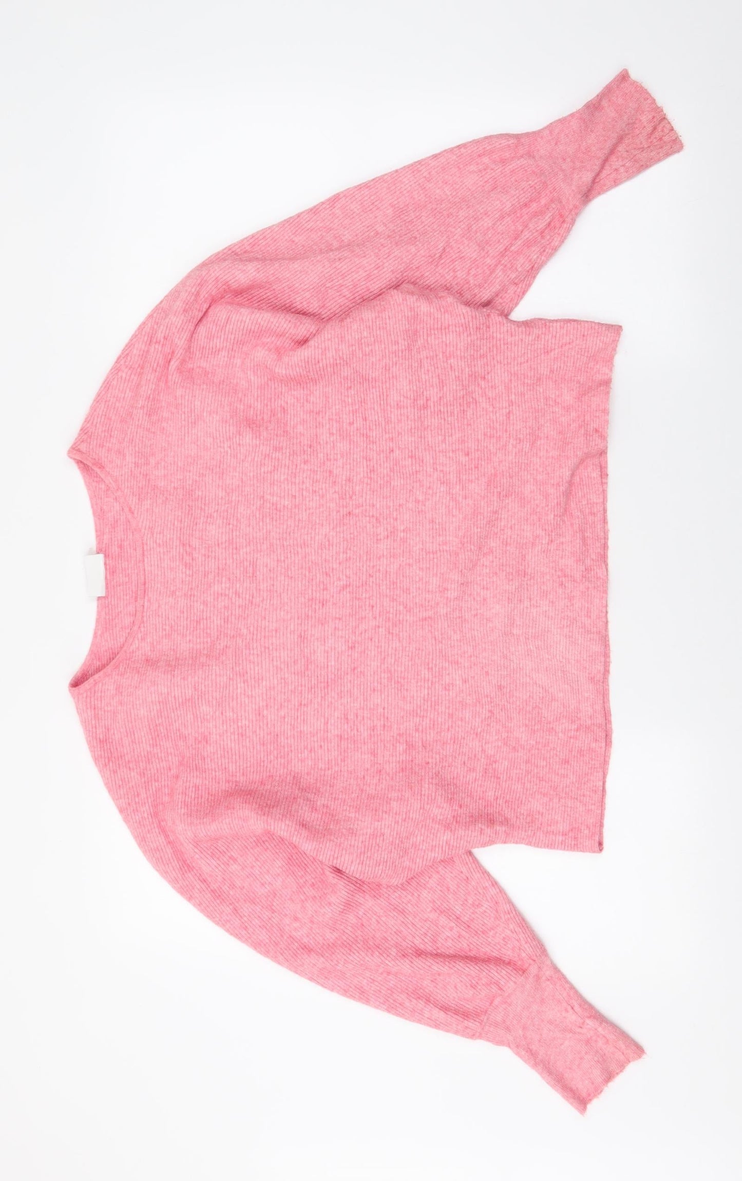 VILA Womens Pink Boat Neck  Viscose Pullover Jumper Size M