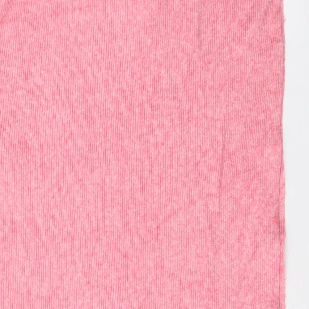 VILA Womens Pink Boat Neck  Viscose Pullover Jumper Size M