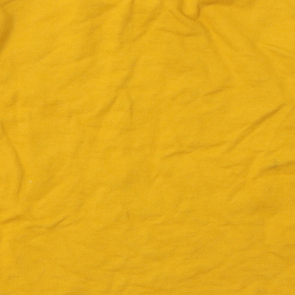 Angel  Yellow  Cotton Basic T-Shirt Size 12-18 Months Round Neck Pullover