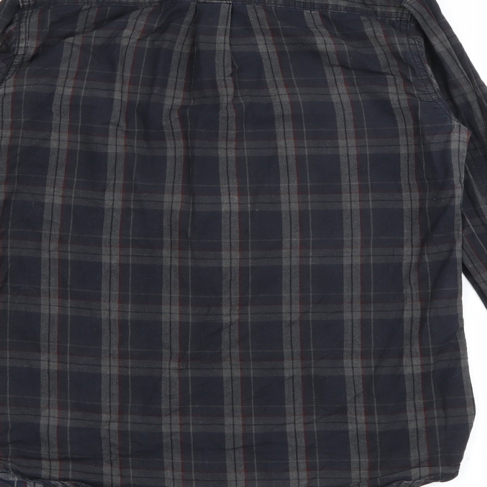 Tortured Genius  Mens Green Plaid Cotton  Button-Up Size S Collared Button