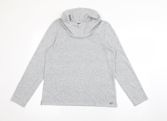 Tigi Womens Grey Roll Neck  Acrylic Pullover Jumper Size 14