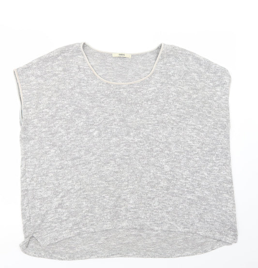 Oasdis Womens Grey Scoop Neck  Viscose Pullover Jumper Size L