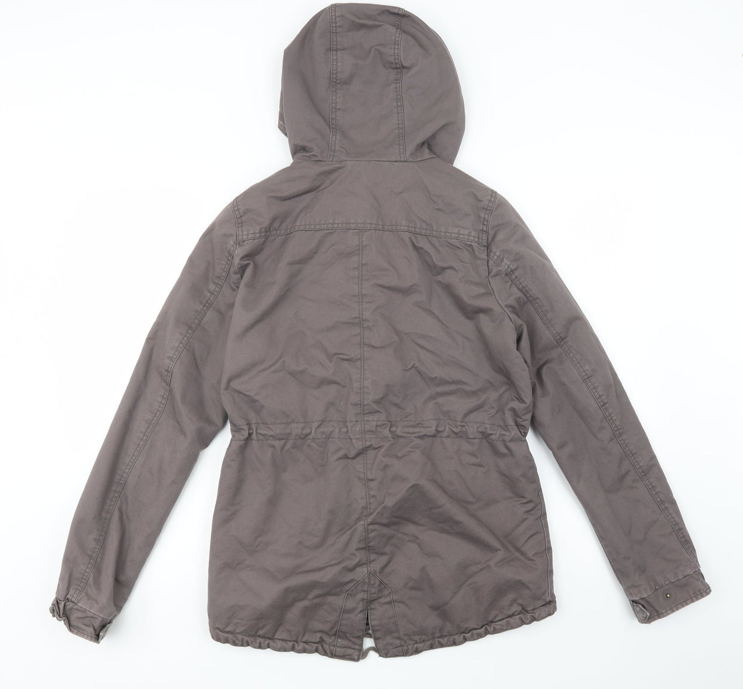 H&M Womens Brown   Parka Jacket Size 8  Zip