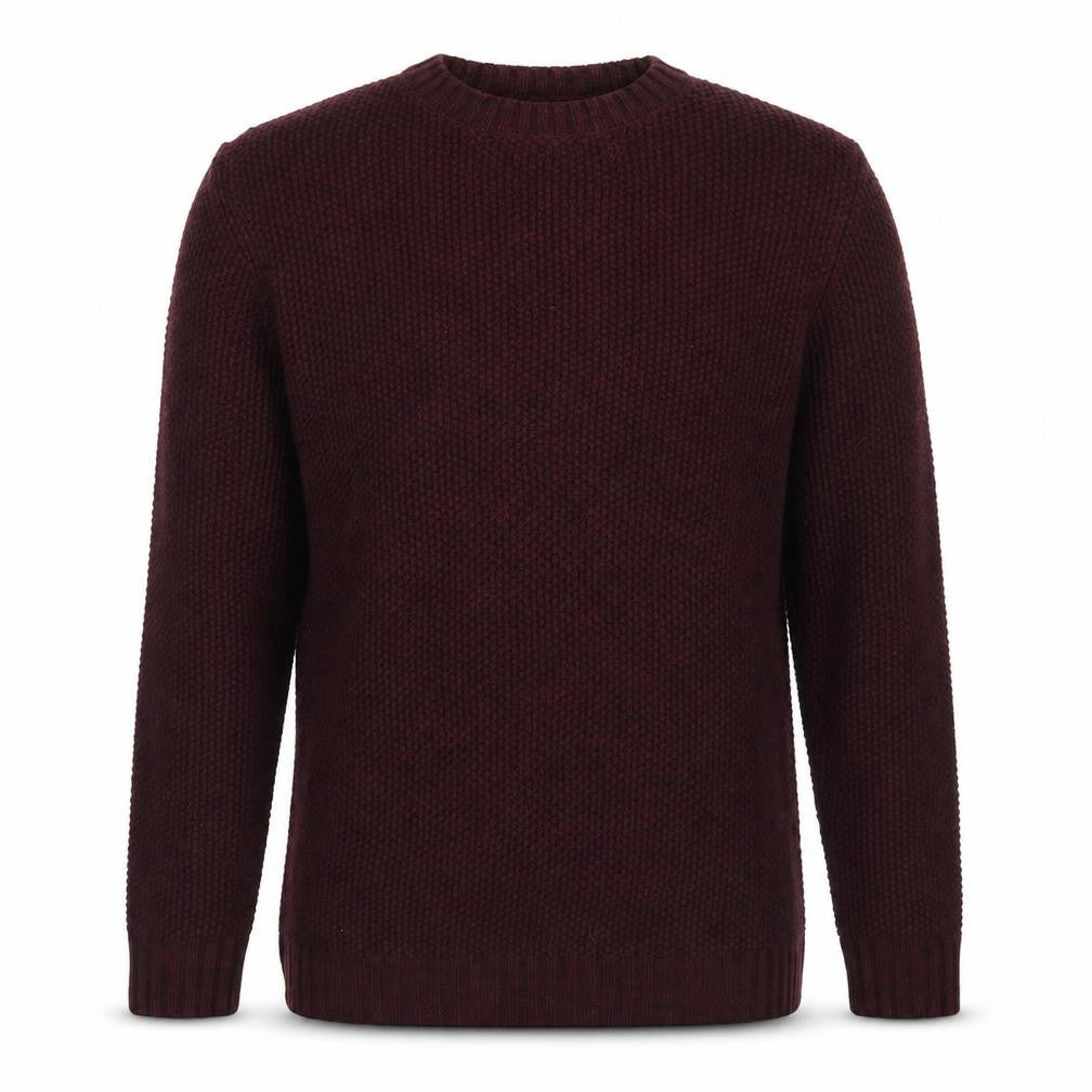 Cedar Wood State Mens Purple Crew Neck  Acrylic Pullover Jumper Size S