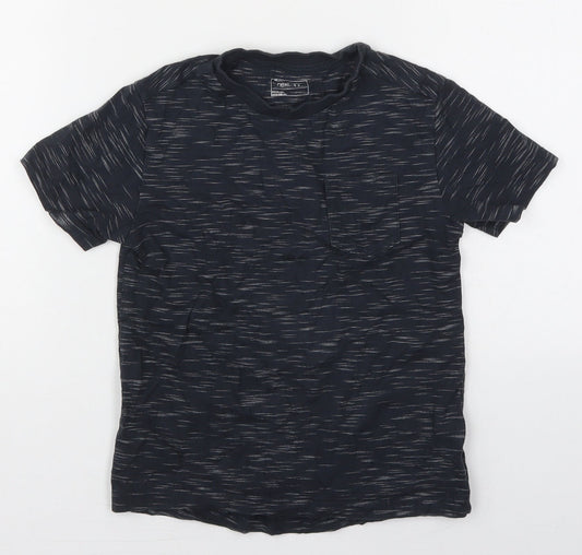 NEXT Boys Grey  Cotton Basic T-Shirt Size 6 Years Crew Neck Pullover