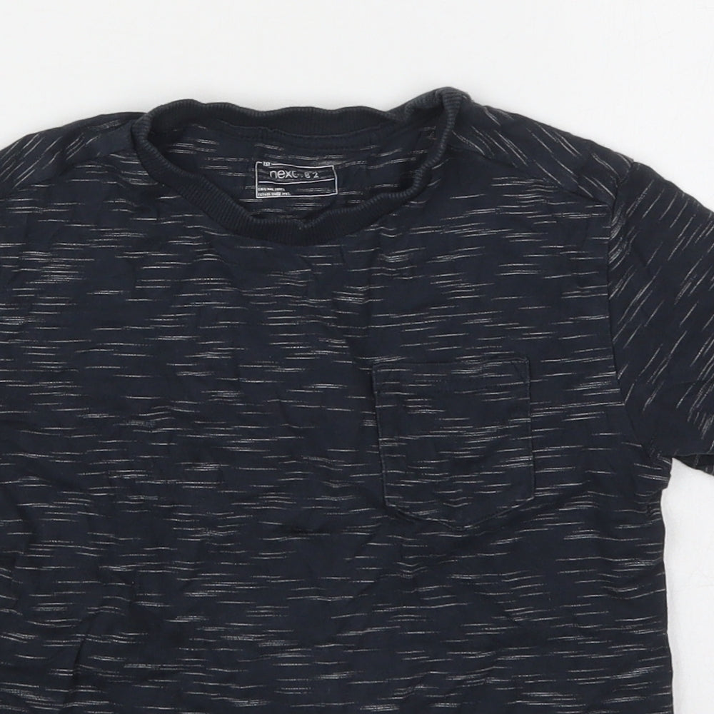 NEXT Boys Grey  Cotton Basic T-Shirt Size 6 Years Crew Neck Pullover