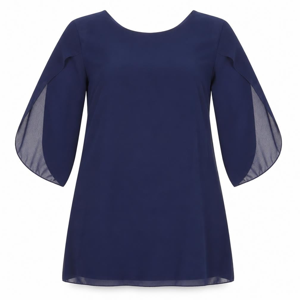 Grace Karen Womens Blue  Polyester Mini  Size XL  Round Neck Zip