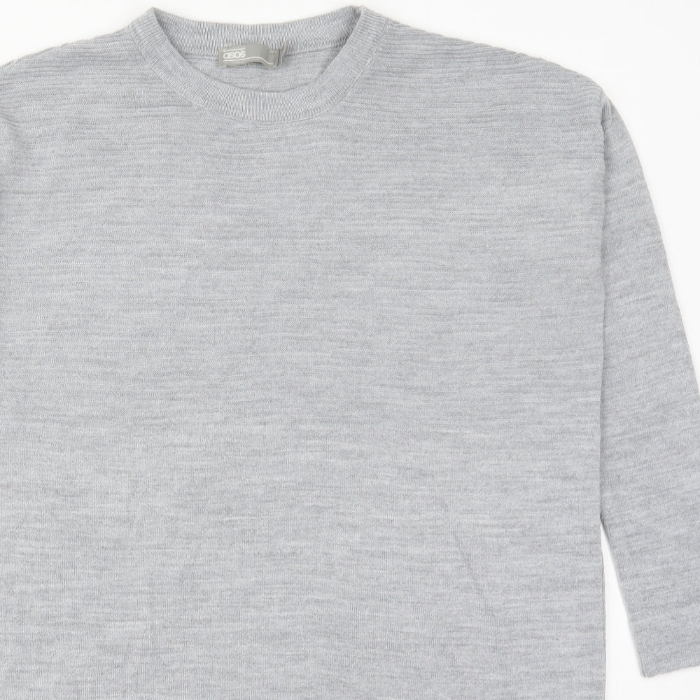 Atmosphere Womens Grey  Acrylic Jumper Dress  Size S  Crew Neck Pullover