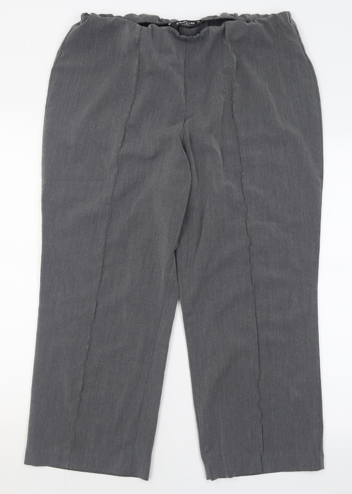bonmarch Womens Grey  Polyester Cropped Trousers Size 18 L24 in Regular