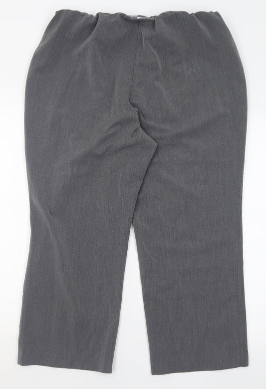 bonmarch Womens Grey  Polyester Cropped Trousers Size 18 L24 in Regular