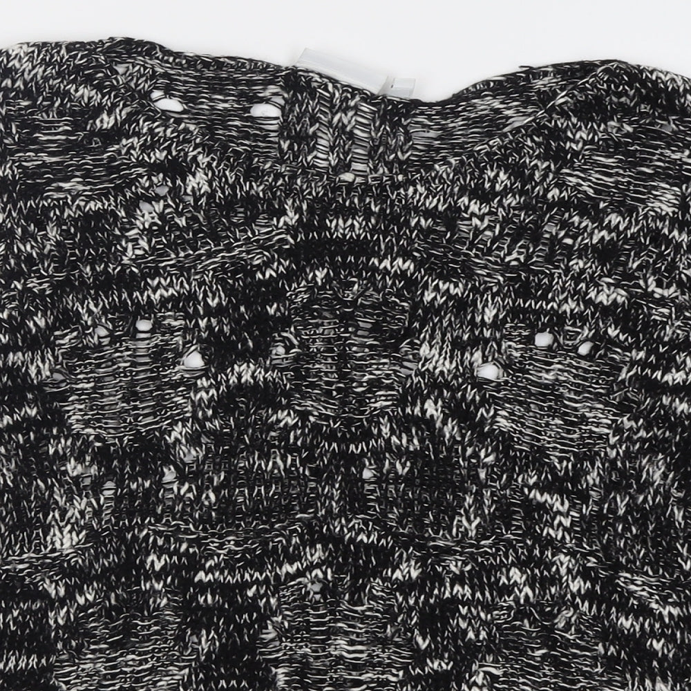 New Look Womens Black Boat Neck  Cotton Pullover Jumper Size 8