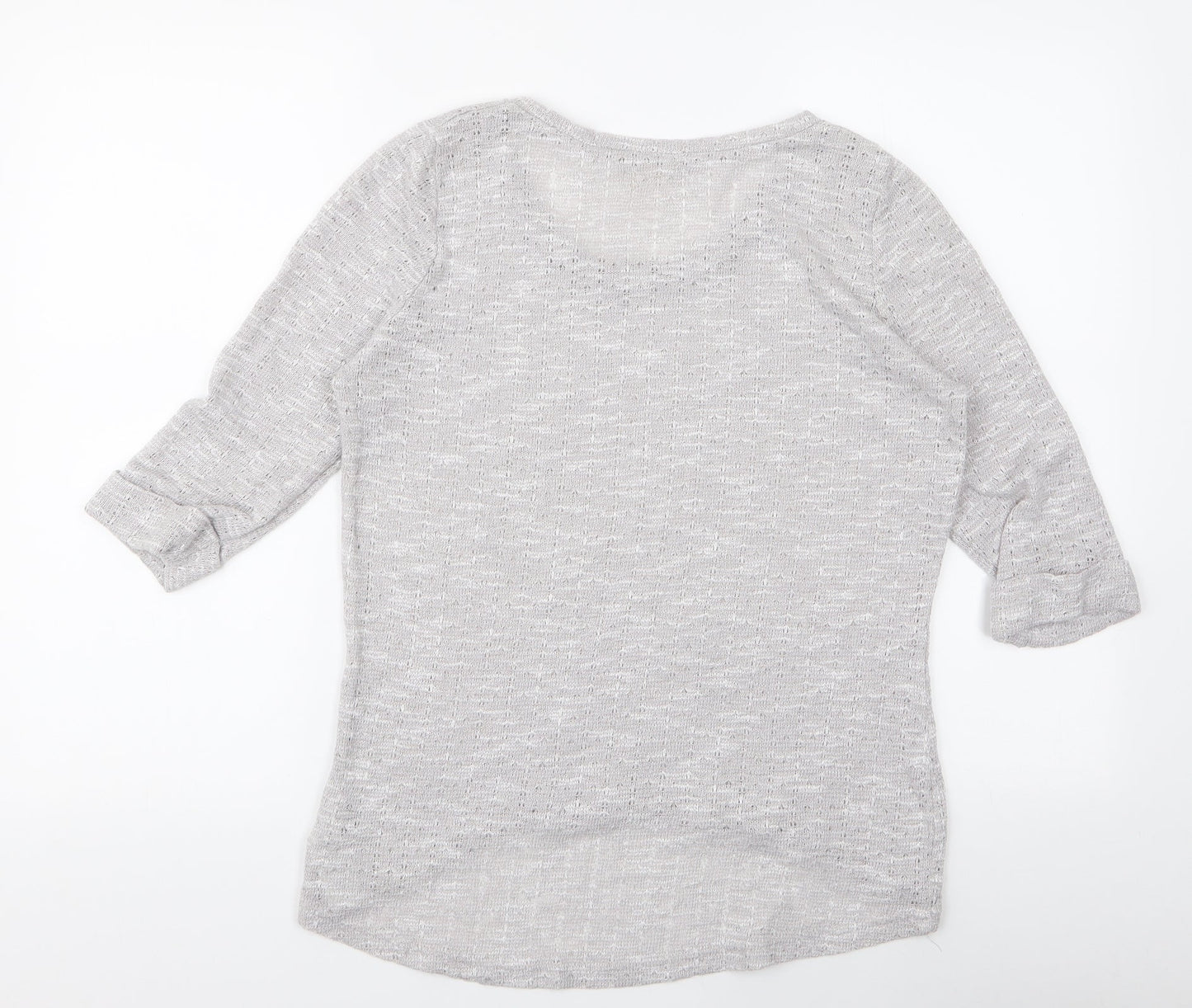 New Look Womens Grey Round Neck  Polyester Pullover Jumper Size 14