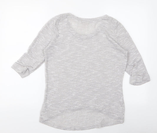 New Look Womens Grey Round Neck  Polyester Pullover Jumper Size 14