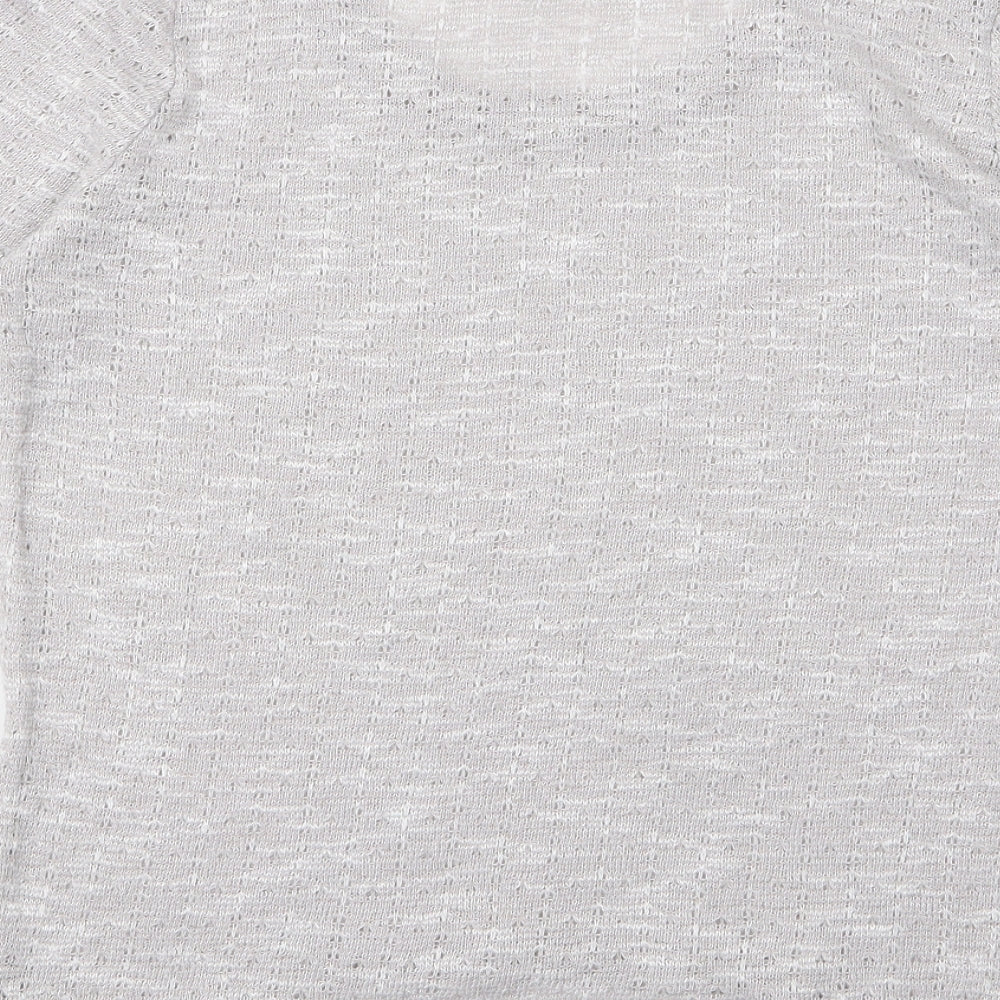 New Look Womens Grey Round Neck  Polyester Pullover Jumper Size 14