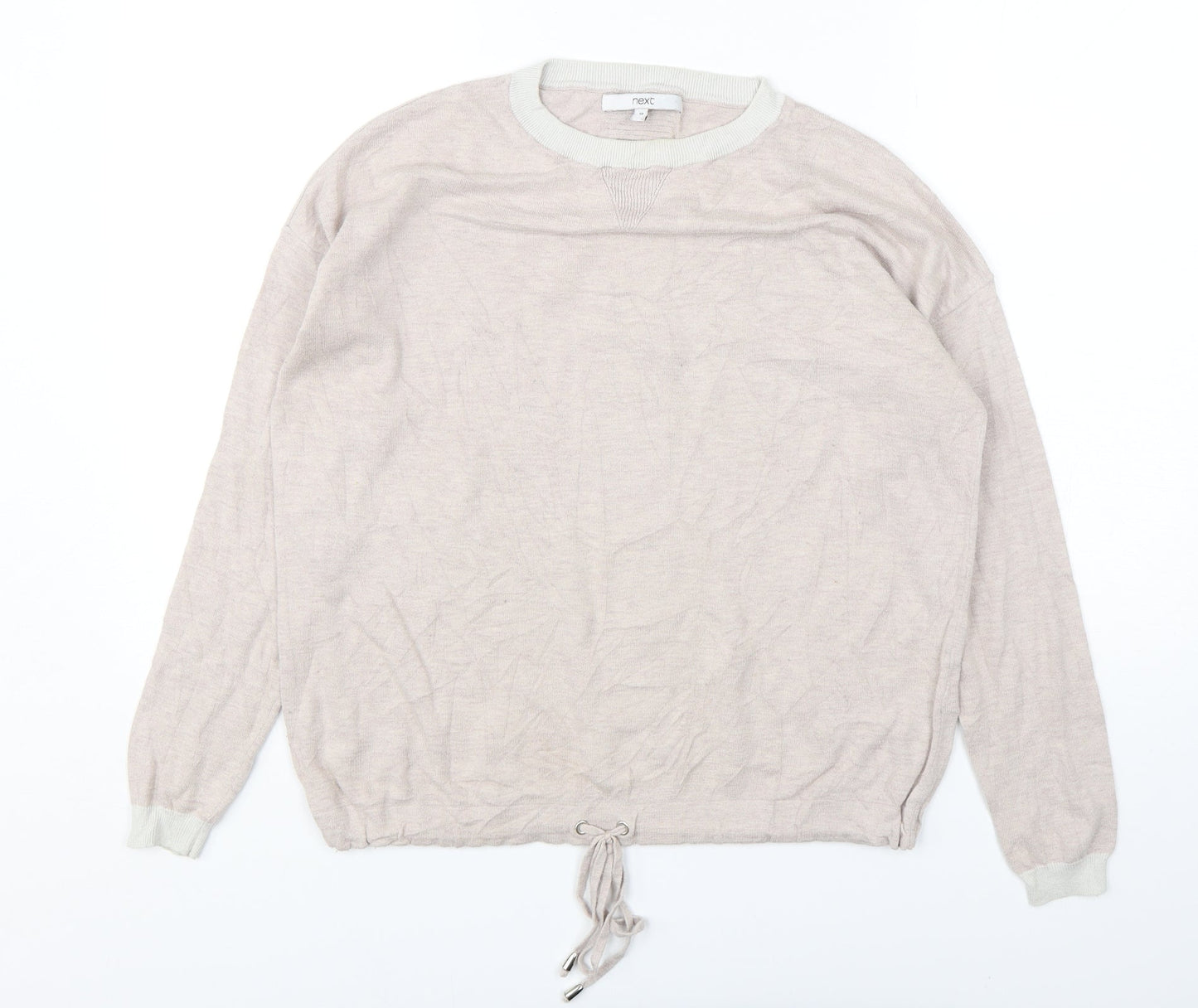 NEXT Womens Pink Round Neck  Cotton Pullover Jumper Size 10