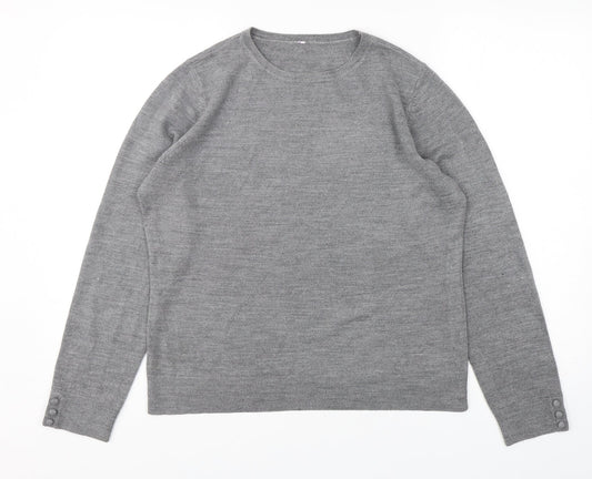 BHS Womens Grey  Acrylic Pullover Sweatshirt Size 14  Pullover