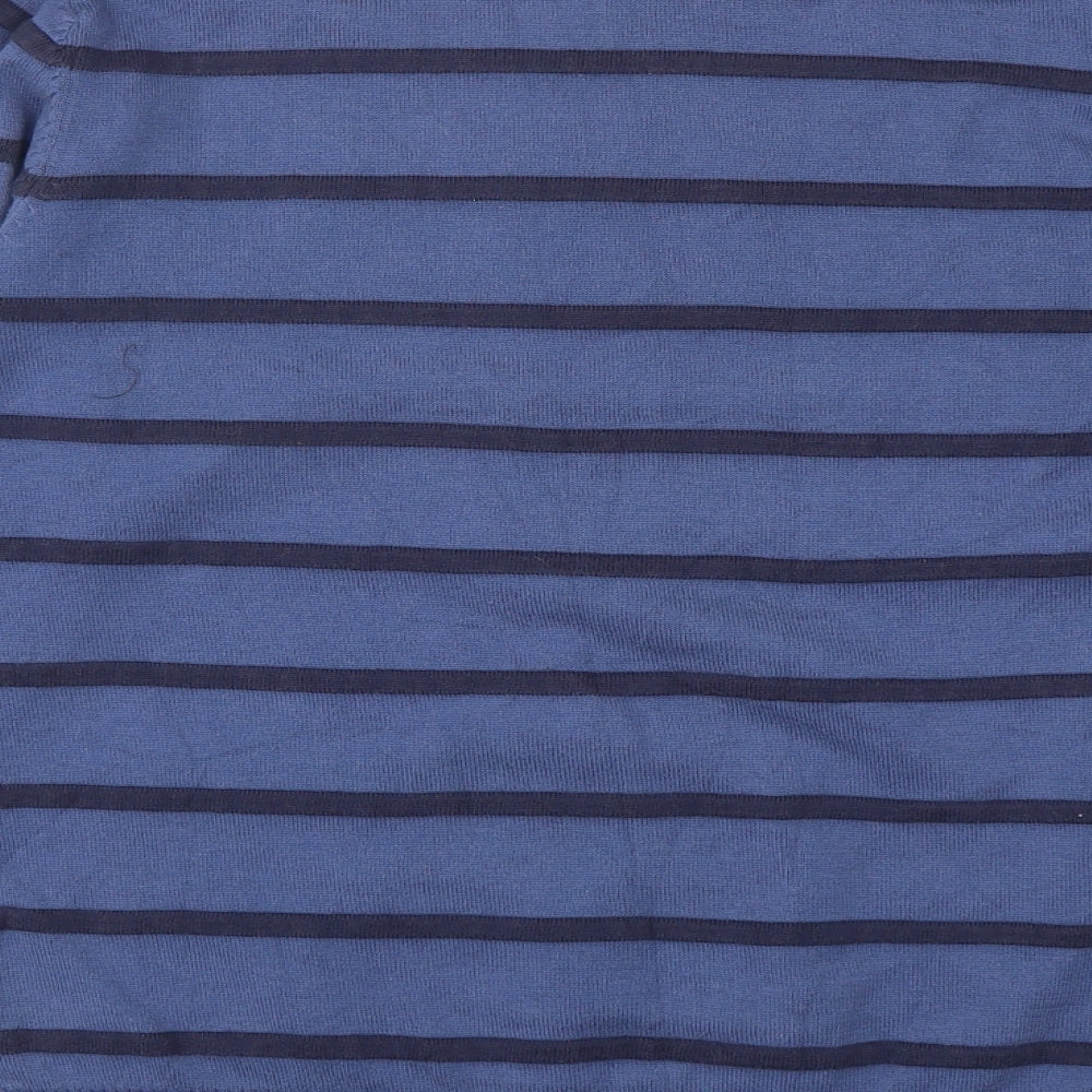 Blue Harbour Womens Blue Striped Cotton Pullover Sweatshirt Size L  Pullover