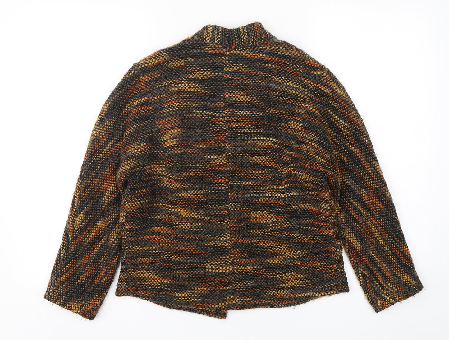 Zara Womens Multicoloured Striped Polyester Jacket Blazer Size S