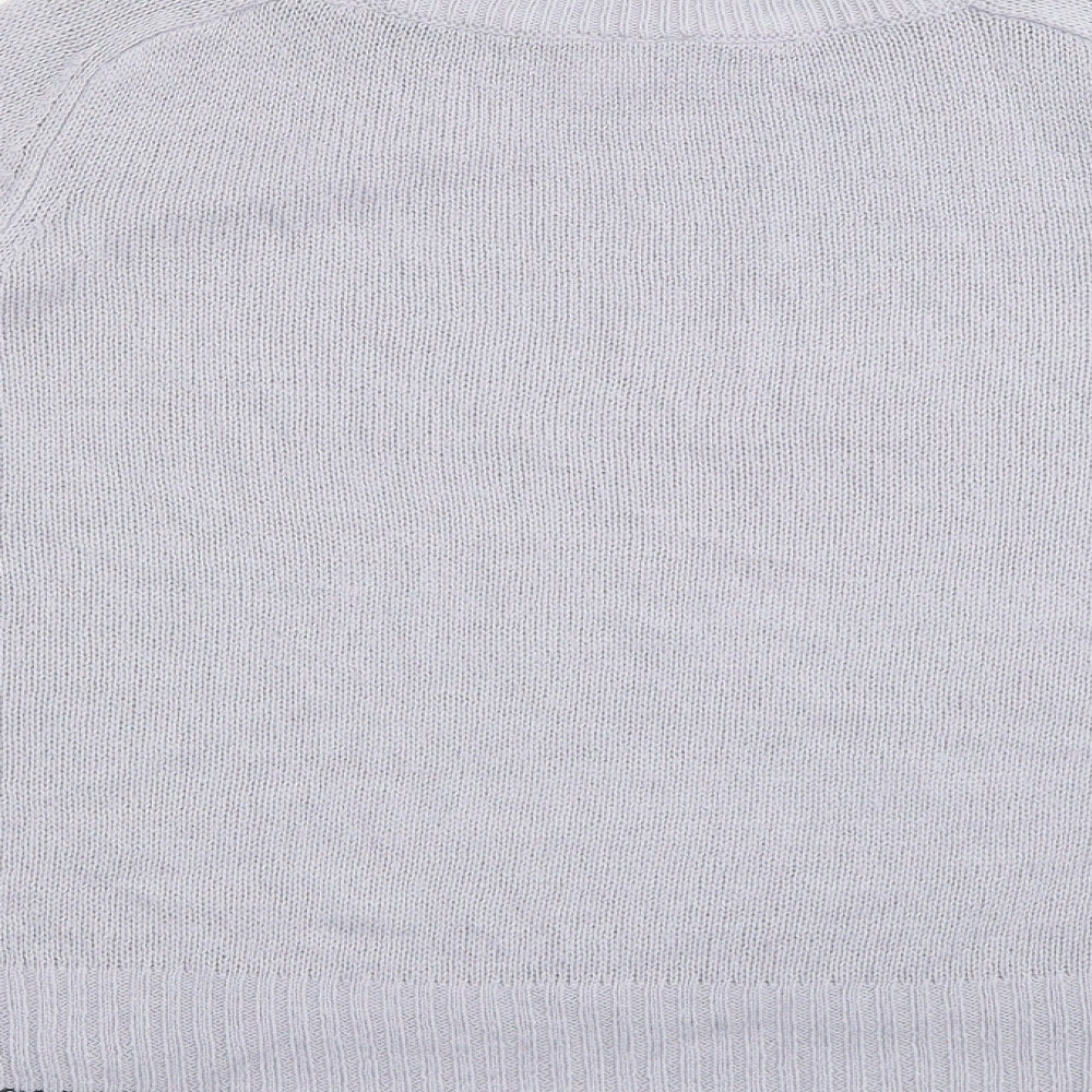 H&M Womens Purple Crew Neck  Acrylic Pullover Jumper Size M