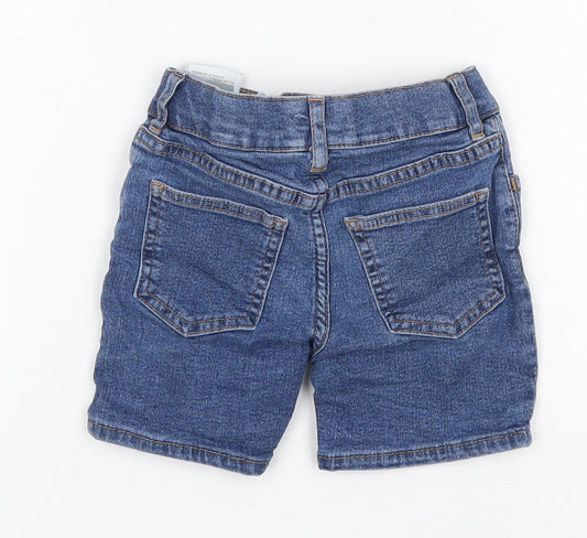H&M  Blue  Cotton Cropped Jeans Size 18-24 Months  Button