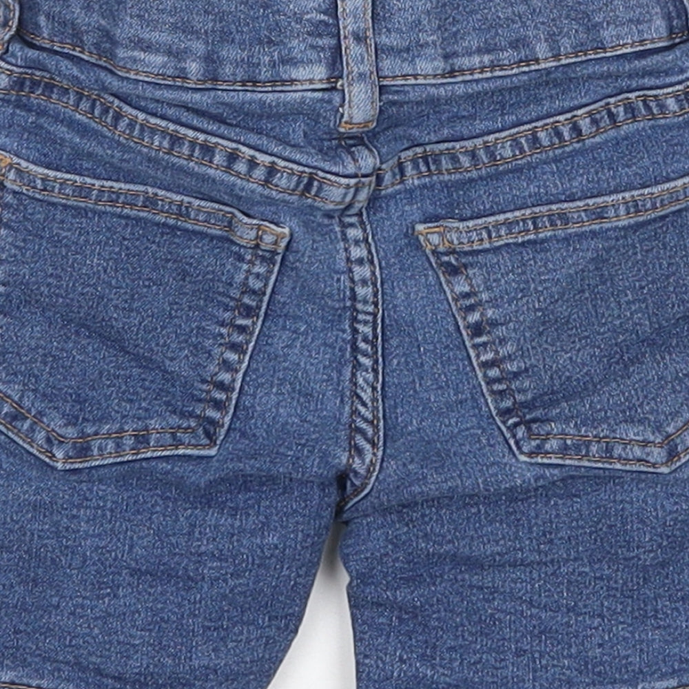 H&M  Blue  Cotton Cropped Jeans Size 18-24 Months  Button